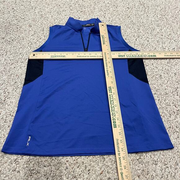 Ralph Lauren RLX Women's Sleeveless Quarter Zip Sz L Golf Preppy Performance - Picture 2 of 6